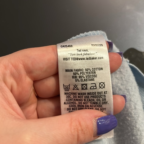 Ted Baker Blue Long Sleeve Sweater Love - Picture 10 of 10